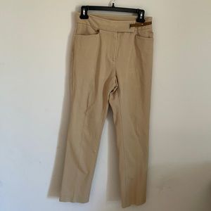 Lauren Ralph Lauren Beige Pants Side Belt